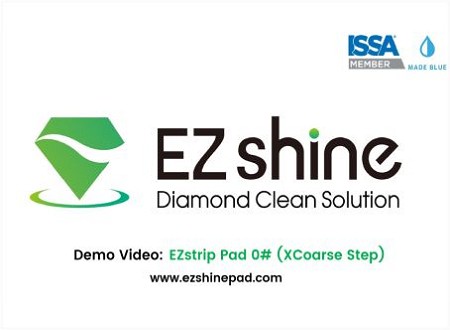 Demo Video: How to use EZshine EZstrip Pad to remove old coatings from PVC floor with water only?